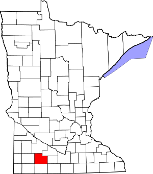 Map Of Minnesota Highlighting Cottonwood County