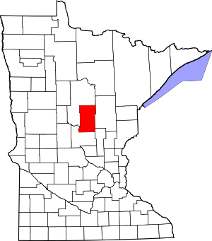 Map Of Minnesota Highlighting Crow Wing County