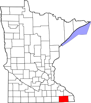 Map Of Minnesota Highlighting Fillmore County