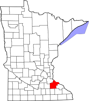 Map Of Minnesota Highlighting Goodhue County