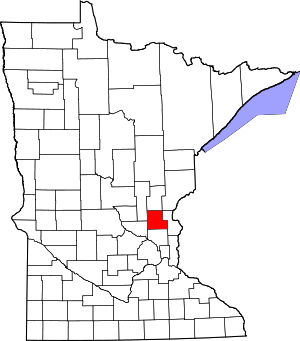 Map Of Minnesota Highlighting Isanti County