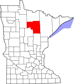 Map Of Minnesota Highlighting Itasca County