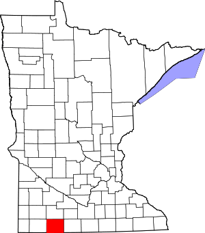 Map Of Minnesota Highlighting Jackson County