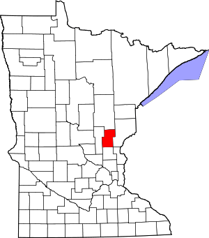 Map Of Minnesota Highlighting Kanabec County