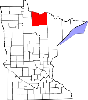 Map Of Minnesota Highlighting Koochiching County