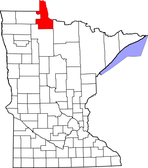 Map Of Minnesota Highlighting Lake Of The Woods County