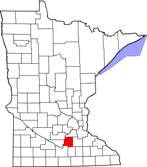 Map Of Minnesota Highlighting Le Sueur County