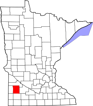 Map Of Minnesota Highlighting Lyon County