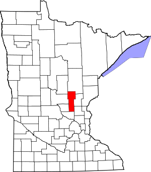 Map Of Minnesota Highlighting Mille Lacs County