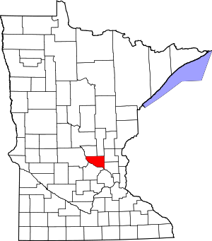 Map Of Minnesota Highlighting Sherburne County