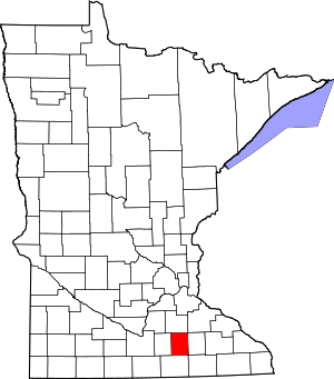 Map Of Minnesota Highlighting Steele County