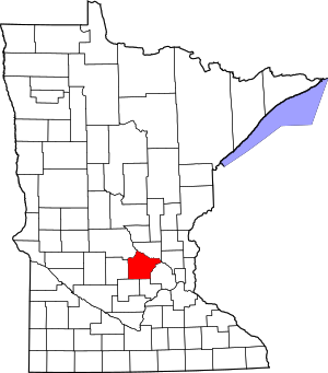 Map Of Minnesota Highlighting Wright County