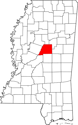 Map Of Mississippi Highlighting Attala County