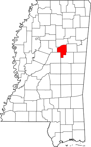 Map Of Mississippi Highlighting Choctaw County