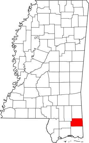 Map Of Mississippi Highlighting George County