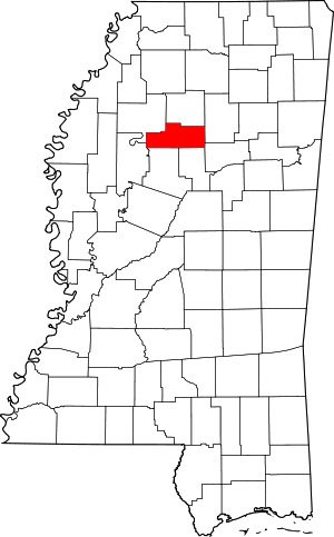 Map Of Mississippi Highlighting Grenada County