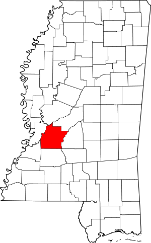 Map Of Mississippi Highlighting Hinds County