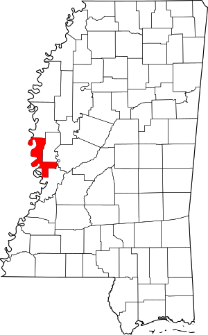 Map Of Mississippi Highlighting Issaquena County