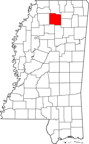 Map Of Mississippi Highlighting Lafayette County