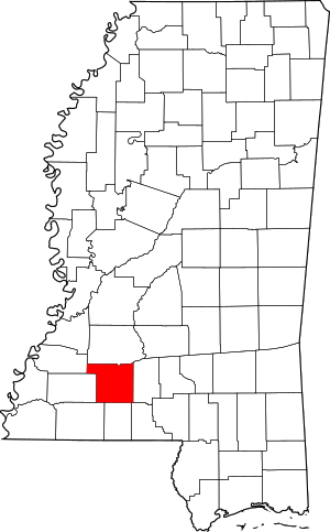 Map Of Mississippi Highlighting Lincoln County