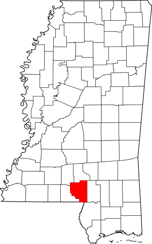 Map Of Mississippi Highlighting Marion County