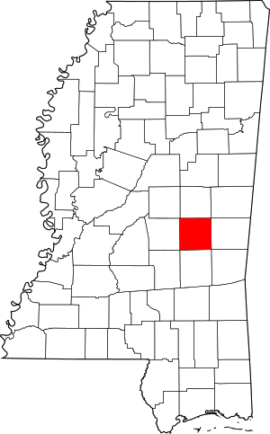 Map Of Mississippi Highlighting Newton County