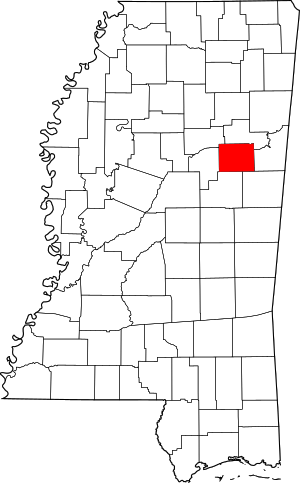 Map Of Mississippi Highlighting Oktibbeha County