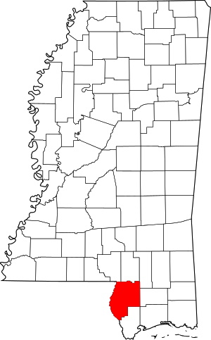 Map Of Mississippi Highlighting Pearl River County