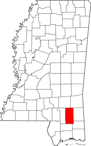 Map Of Mississippi Highlighting Perry County