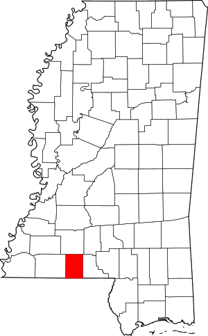 Map Of Mississippi Highlighting Pike County