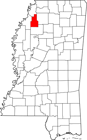 Map Of Mississippi Highlighting Quitman County