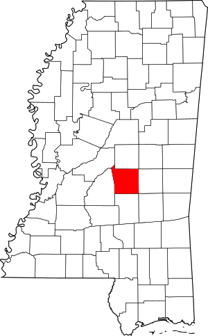 Map Of Mississippi Highlighting Scott County