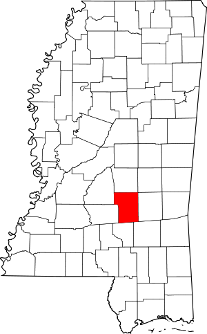 Map Of Mississippi Highlighting Smith County