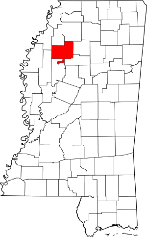 Map Of Mississippi Highlighting Tallahatchie County