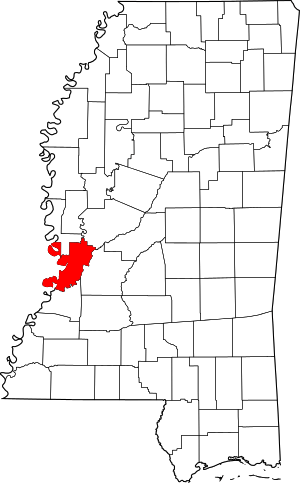 Map Of Mississippi Highlighting Warren County