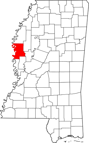 Map Of Mississippi Highlighting Washington County