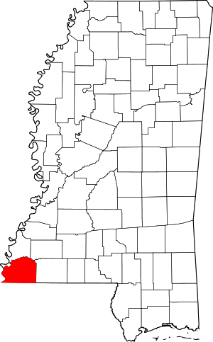 Map Of Mississippi Highlighting Wilkinson County