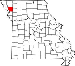 Map Of Missouri Highlighting Andrew County