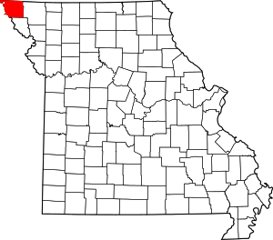 Map Of Missouri Highlighting Atchison County