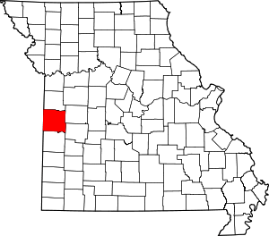 Map Of Missouri Highlighting Bates County