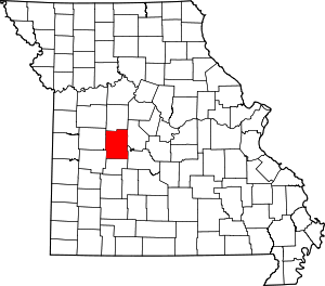 Map Of Missouri Highlighting Benton County