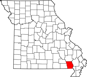 Map Of Missouri Highlighting Butler County