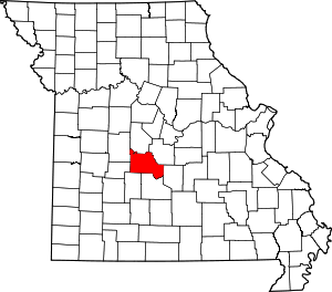 Map Of Missouri Highlighting Camden County