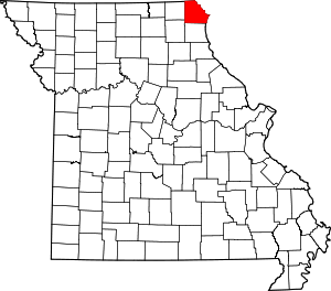 Map Of Missouri Highlighting Clark County