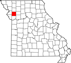 Map Of Missouri Highlighting Clinton County