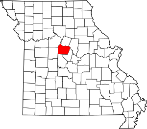 Map Of Missouri Highlighting Cooper County