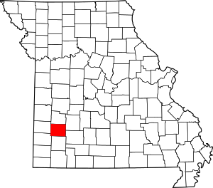 Map Of Missouri Highlighting Dade County