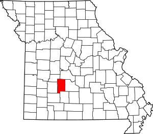 Map Of Missouri Highlighting Dallas County