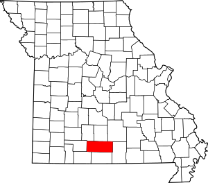 Map Of Missouri Highlighting Douglas County