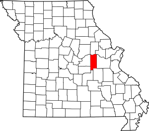 Map Of Missouri Highlighting Gasconade County